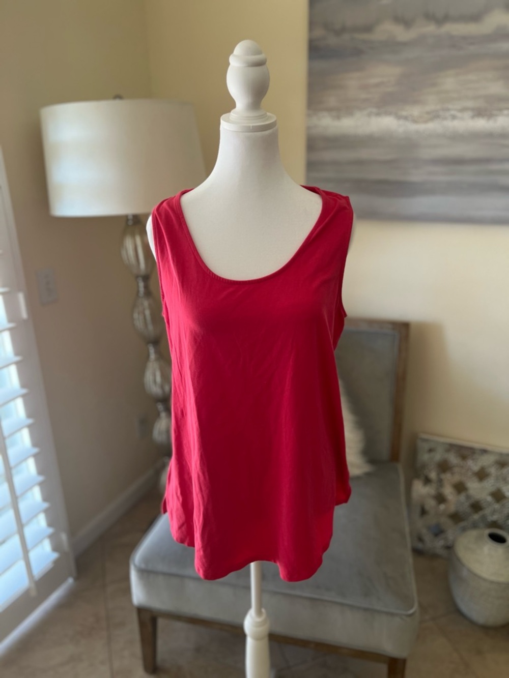 Isaac Mizrahi Live! Classic Sleeveless Scoop Neck Tank Top - Hot Pink